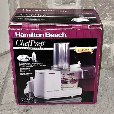 NOB Vintage Hamilton Beach 2-Cup Food Processor Chef Prep 70150 NEW OPEN BOX!  - Image 1 of 4
