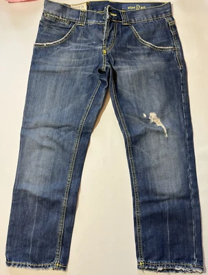 Dondup Stan Dart Jeans Women 28 Low Rise Distressed Back Double Pocket Weil - Image 1 of 4