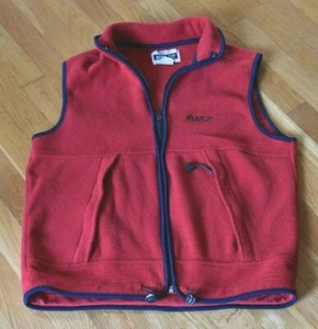 Herren Aeropostale Aero-Tec rot Fleece Weste SM Reißverschlusstaschen Kordelzug Taille A87 - Bild 1 von 8