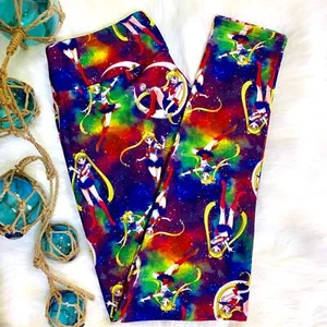 Sailor Moon Kids Print Soft Stretchy Leggings - Full Length -Out of this World G - Picture 1 of 4
