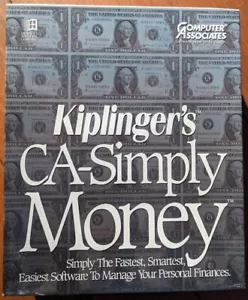 CA SIMPLY MONEY KIPLINGER'S Version 1.0 3.5" IBM DISKETTE - Picture 1 of 4