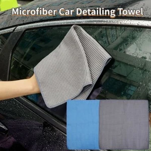 1Pcs Detailing Waffle Weave Car Cleaning Cloth Microfiber Window Clean Wipe - Picture 1 of 14