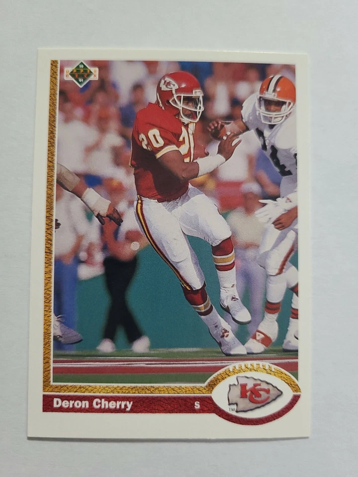 DERON CHERRY 1991 UPPER DECK FOOTBALL CARD # 374 E0853 - Image 1 of 1