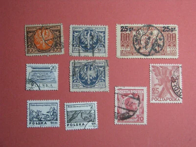 18 Vintage Stamps POLAND Poczta Polska 1930s &later PILSUDSKI UPRISING OVERPRINT - Image 1 of 4