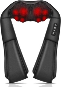 Massaggiatore Cervicale Shiatsu Per Collo, Spalle, Schiena, con Riscaldamento - Foto 1 di 4