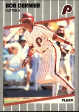 1989 Fleer Philadelphia Phillies Baseball Card #565 Bob Dernier