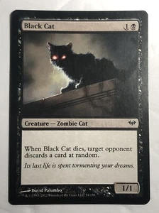 Black Cat Magic The Gathering Mtg Creature- Zombie Cat 2012 51/158 - Picture 1 of 1