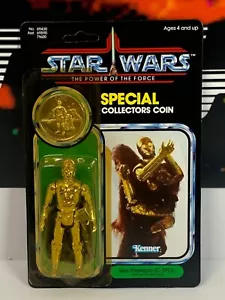 Star Wars 1985 Vintage Kenner POTF C-3PO extremidades extraíbles sin usar, en caja sin perforar - Imagen 1 de 15