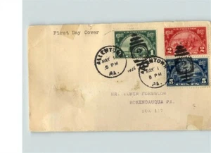 Hugonote-Galón 1924 Primer día de emisión con los 3 sellos, # 614 a 616, Allent - Imagen 1 de 1