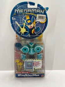 RARE 2004 MEGAMAN NT WARRIOR WINDBLAST MAN CP2 BATTLECHIP MATTEL NEW DAMAGED BOX - Picture 1 of 8