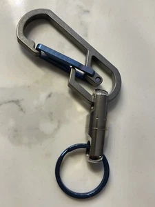 Titan Karabiner Karabinerhaken Clip, EDC Schlüsselanhänger, Schlüsselring, blau eloxiert - Bild 1 von 18