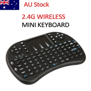 2.4GHz Mini Wireless Remote Keyboard Mouse Touch Pad + USB Receiver For Smart TV - Picture 1 of 5