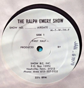 RADIO SHOW: RALPH EMERY SHOW 1/16/78 JACKY WARD  LIVE IN STUDIO - Picture 1 of 1