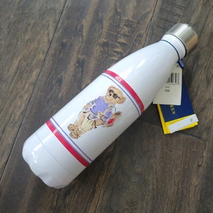Polo Ralph Lauren Polo Bear Girl Stainless Steel Water Bottle White 17 oz - Picture 1 of 9