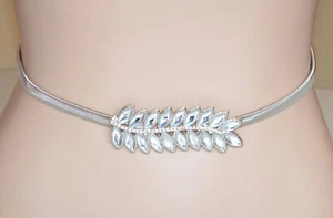 Cintura argento donna cristalli gocce elastica stringivita gioiello metallo UW16 - Foto 1 di 3