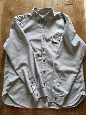 J Crew Mens Size XL 17-17 1/2 Shirt 2-Ply Cotton Button Down Light Gray  - Image 1 of 4