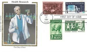 Colorano Silk FDC 1984 20c Health Research Combo Sc # 2087a, 949, 1135, - Bild 1 von 1