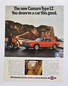 Anuncio de coche grande - Chevrolet Camaro 1973 tipo LT (póster impreso en anuncio) - Imagen 1 de 1