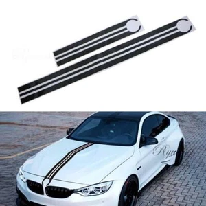 Racing Dual Rally Stripes Bonnet Sticker Kit for BMW Car Engine Hood Cover Decal - Picture 1 of 7