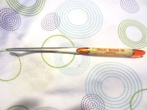 VINTAGE BRIEFÖFFNER SILBER METALL MIT KUNSTSTOFF WERBEGRIFF - Bild 1 von 9