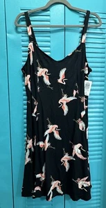 Torrid Size 1 Mini Super Soft Tank Dress. Crane Print. New. - Picture 1 of 10