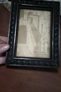 rara antica cornice upim da appendere in legno senza vetro cm 13 x 17 leggi bene - Picture 1 of 5