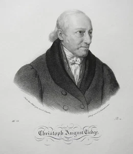 Christoph Aug. Tiedge escritor Sajonia litografía de Sajonia 1837 - Imagen 1 de 1