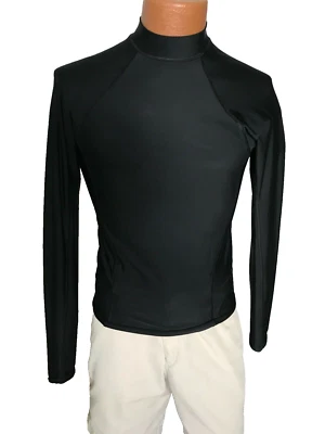 Винтажная мужская черная эластичная рубашка с длинным рукавом Henri Lloyd размер Small - Изображение 1 из 4