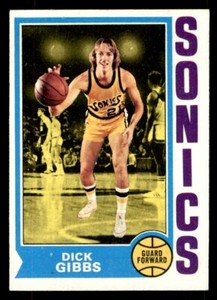 1974 Topps Basketball #106 Dick Gibbs EX/MT *d6
