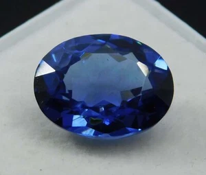 NATURAL 9.15 Ct Sapphire Blue Oval Cut CERTIFIED Sapphire Ring Size Gemstone - Picture 1 of 5