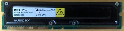 NEC 64MB/4d Rambus Desktop RAM Memory Non-ECC MC-4R64CPE6C-653 - Image 1 of 2