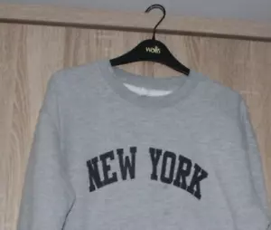 Grey 'New York' Sweatshirt, Size Medium/Large - Picture 1 of 7