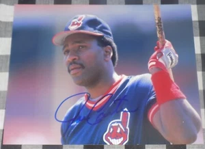 Foto firmada por Joe Carter de 8x10 de los Indios de Cleveland - Imagen 1 de 1