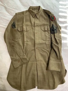 US Army 24th Infantry Division Mechanized First Sergeant Wool Uniform Shirt - Picture 1 of 9