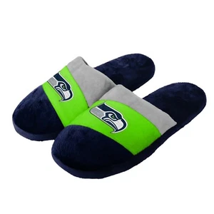 Seattle Seahawks Youth Colorblock SLIDE SLIPPERS New - FREE USA SHIPPING - Picture 1 of 1