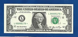 2006 CH/CU 1ST. RUN $1 SAN FRANCISCO STAR NOTE LOW SERIAL L00005170* - Picture 1 of 1
