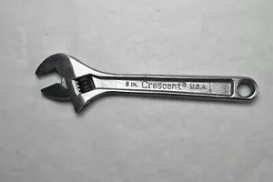 "Llave ajustable de aleación de acero Crestoloy marca CRESCENT 8"" - Hecha en EE. UU. - Imagen 1 de 8