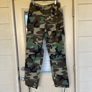 Military Nato Army Airborne Cargo BDU Woodland Green Camo Pants Size 31-35 - Picture 1 of 8