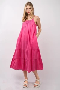VERY J Ruffled A-Line Midi Cami Dress - Picture 1 of 4