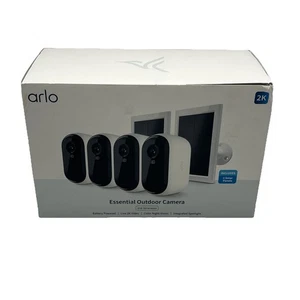 Arlo VMK3450-1SCNAS 2K Essential Outdoor Camera 2nd Gen, 4 Cameras and 2 Solar - Picture 1 of 3