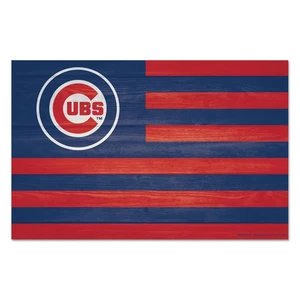 CHICAGO CUBS AMERICANA FLAG WOOD SIGN 11"x17" NEW WINCRAFT 👀 - Picture 1 of 1