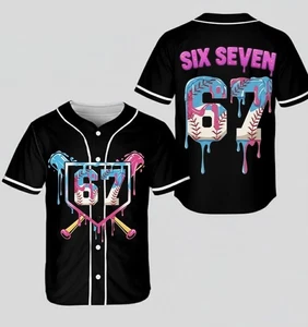 67 Baseball Jersey and Ice Cream Drip Shorts, Custom Halloween Costume - Bild 1 von 7