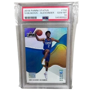 Panini Status Shai Gilgeous Alexander RC #156 2018 PSA 10 Gem MT Clippers - Imagen 1 de 3