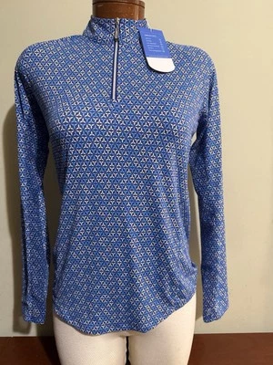 SPORT HALEY COOL ELEMENTS 1/4 CREMALLERA MANGA LARGA SIMULACIÓN TOP GOLF XS AZUL MULTI NUEVO Foto 1 de 4