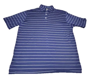 Footjoy Golf Polo Short Sleeve Striped Blue Men’s Sz XL - Picture 1 of 10