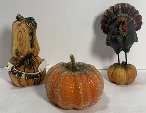 3 Stück Truthahn Erntedank Tischdeko klein Truthahn, Kürbis Danke sagen süß - Bild 1 von 16