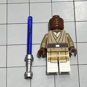 LEGO Star Wars Mace Windu Minifigure 75019 Jedi AT-TE White 2013 A12 37 - Picture 1 of 2