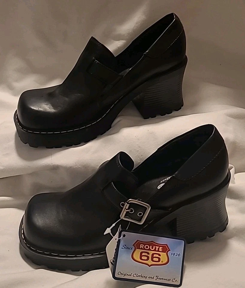 De Colección Y2K Bruja Núcleo Gótico Grueso Plataforma Mary Jane Negro Addams Zapatos Años 90 8.5 Foto 1 de 4
