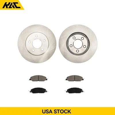 Front Rotors + Brake Pads 54130+D1081 For 2005-2010 Ford Mustang Base 293mm Foto 1 de 4