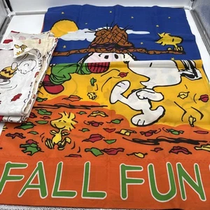 Snoopy Charlie Marrón Cacahuetes Cortina de Ducha Otoño Otoño Decoración Bandera Mesa de Pared - Imagen 1 de 7